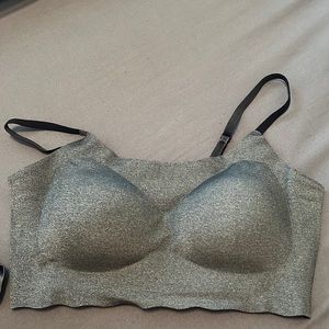 Zyia charcoal adjustable strap comfort bra M and XL